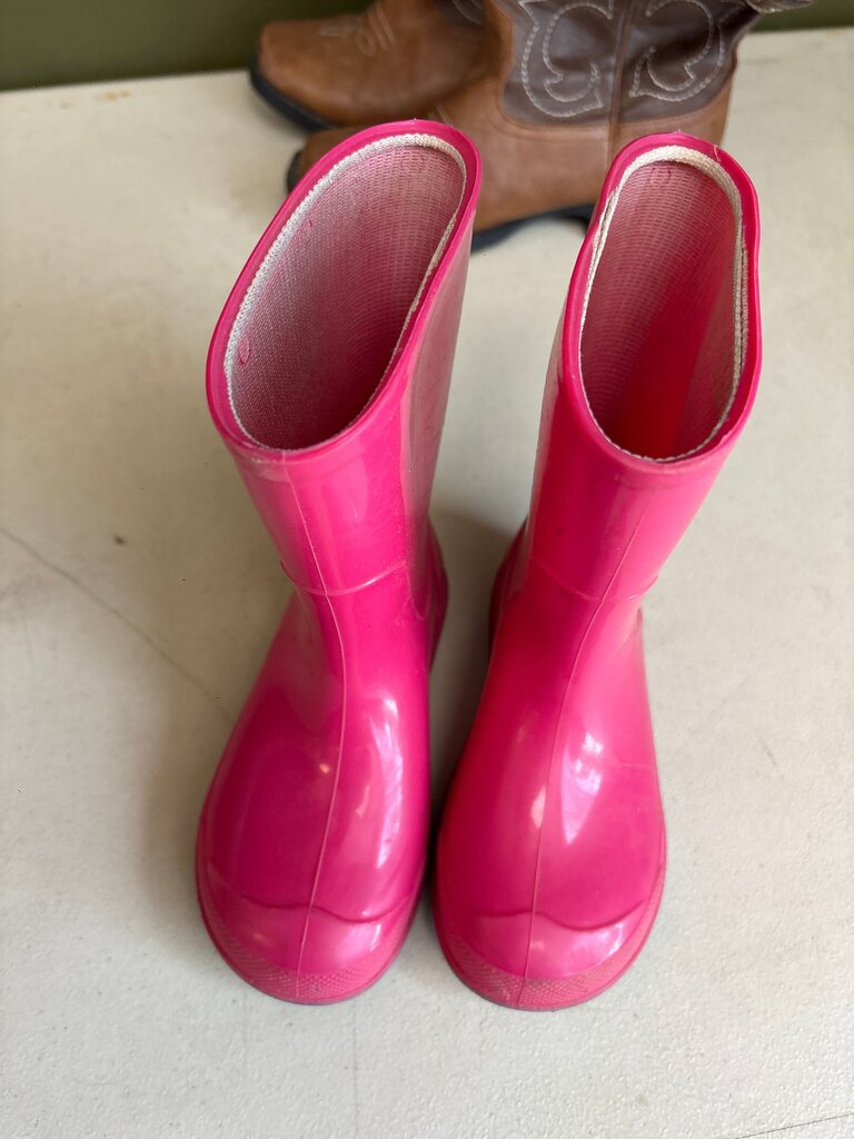 Pink Rubber Rain Boots