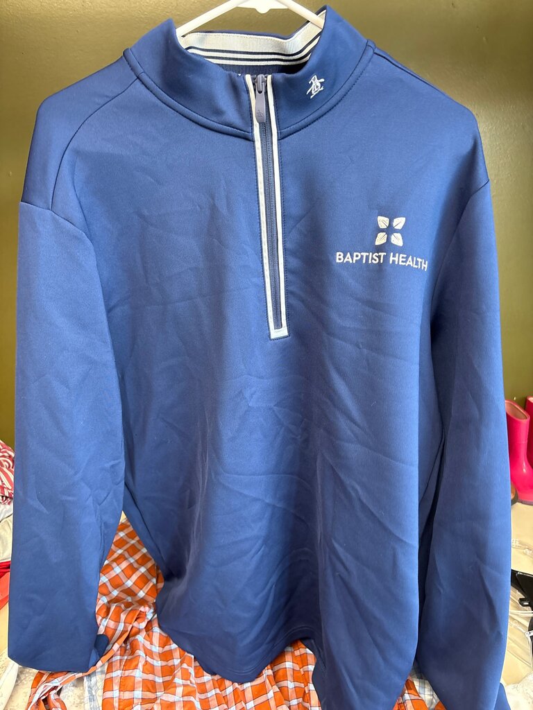 Men's Navy Quarter-Zip Pullover by Original Penguin