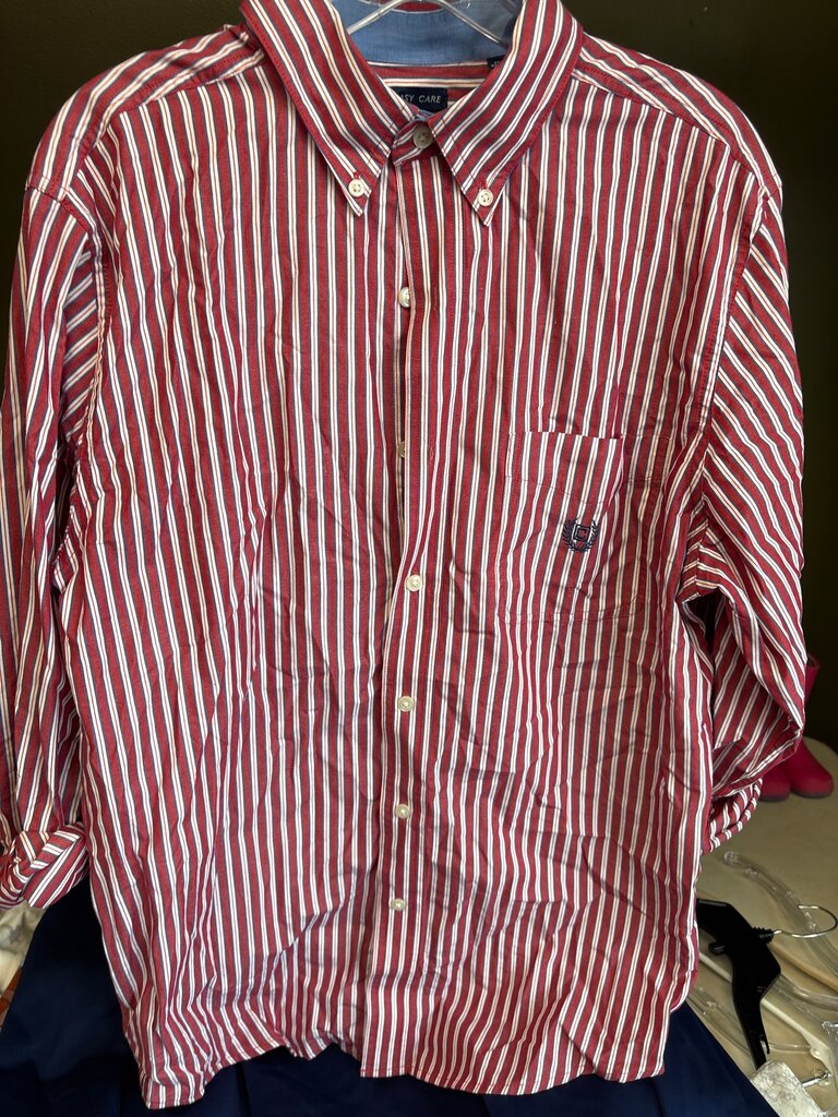 Chaps Easy Care Striped Button-Up Shirt