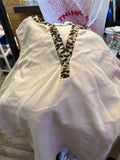 Leopard Print Trim Tunic Top