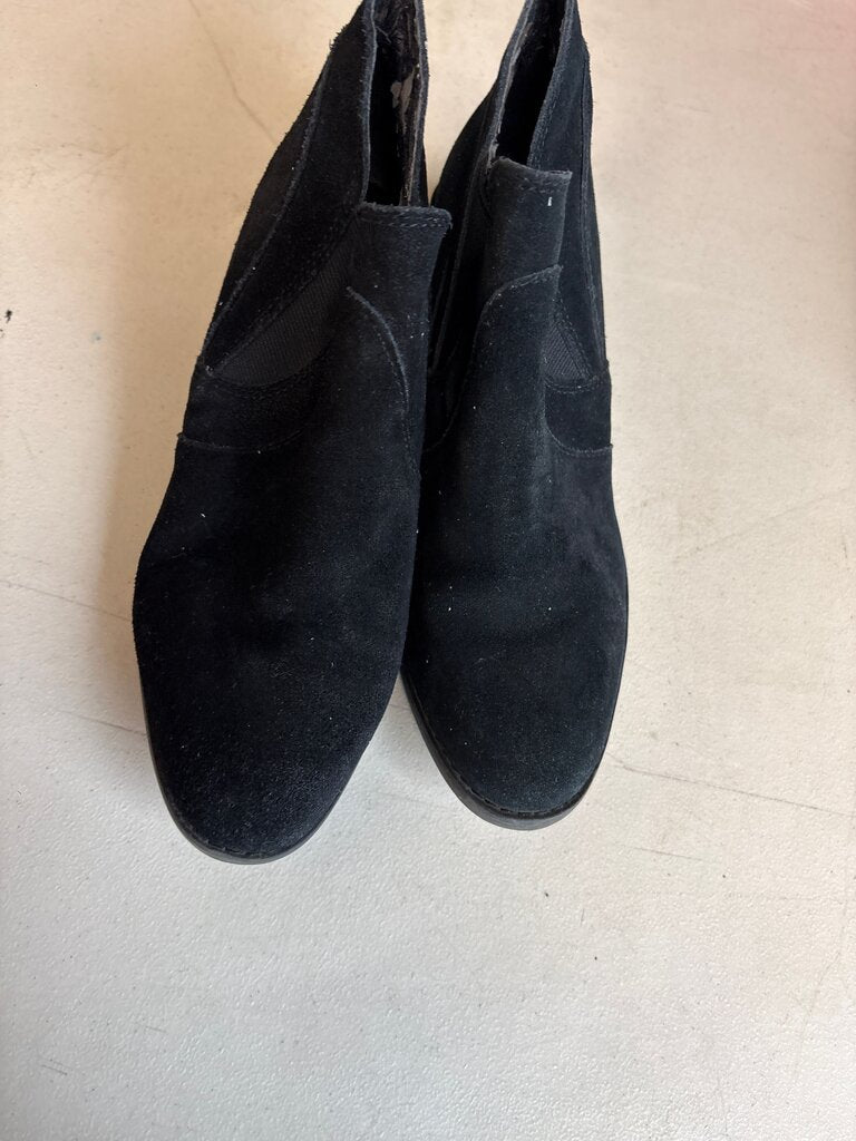 Me Too Black Suede Ankle Boots