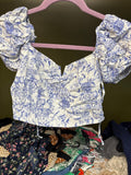 Attire State Floral Puff Sleeve Blouse