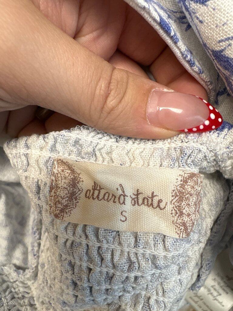 Attire State Floral Puff Sleeve Blouse