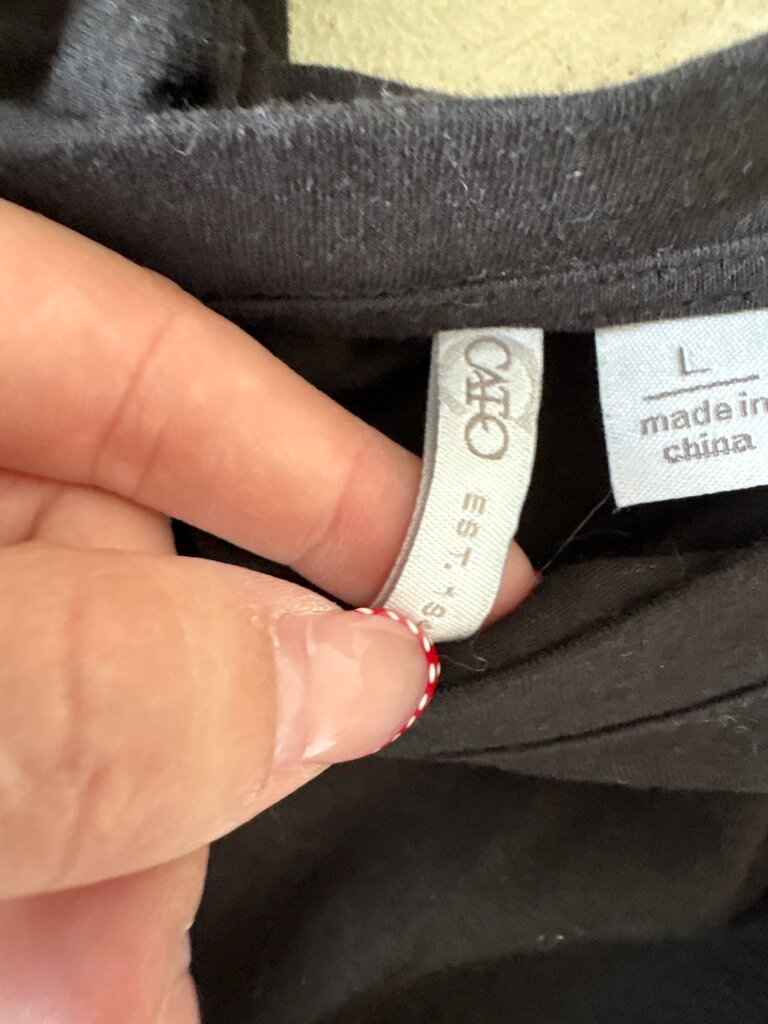 Black Ruffled Sleeve T-Shirt