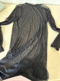 Sheer Long Sleeve Black Dress