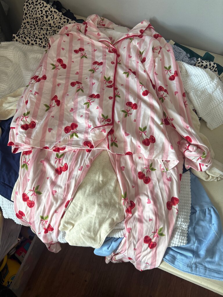 Cherry Print Pajama Set