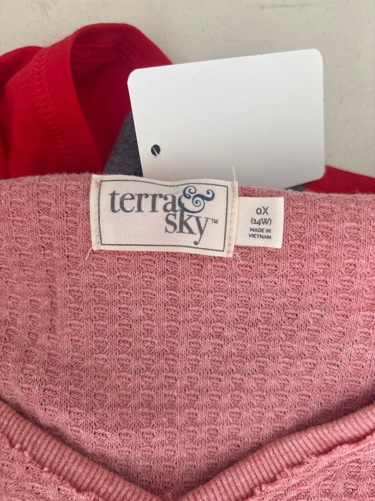 Terra & Sky Waffle Knit Top