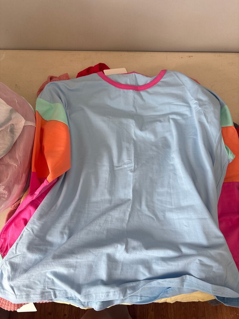 Colorful Short Sleeve Top