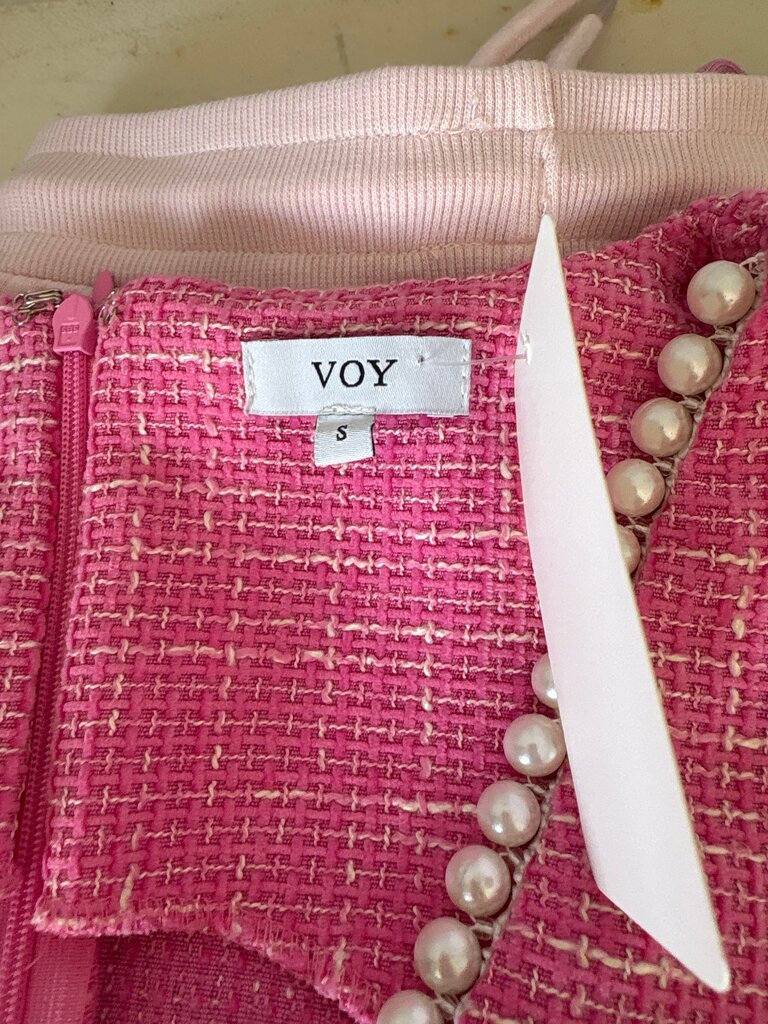 Girls' Pink Dress with Bow and Pearls