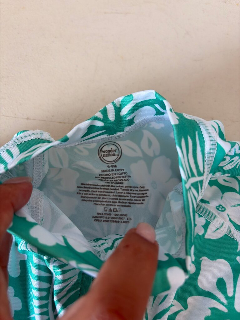 Wonder Nation Floral Pattern Baby Sunsuit