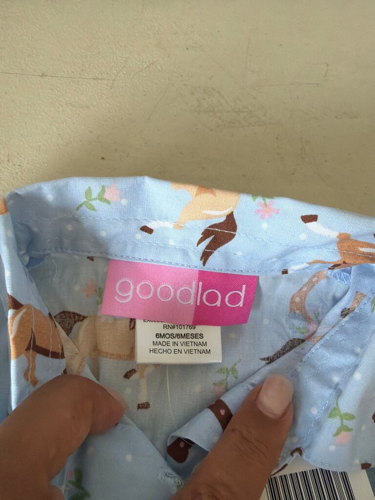 Goodlad Infant Dress with Horses and Tulle Skirt