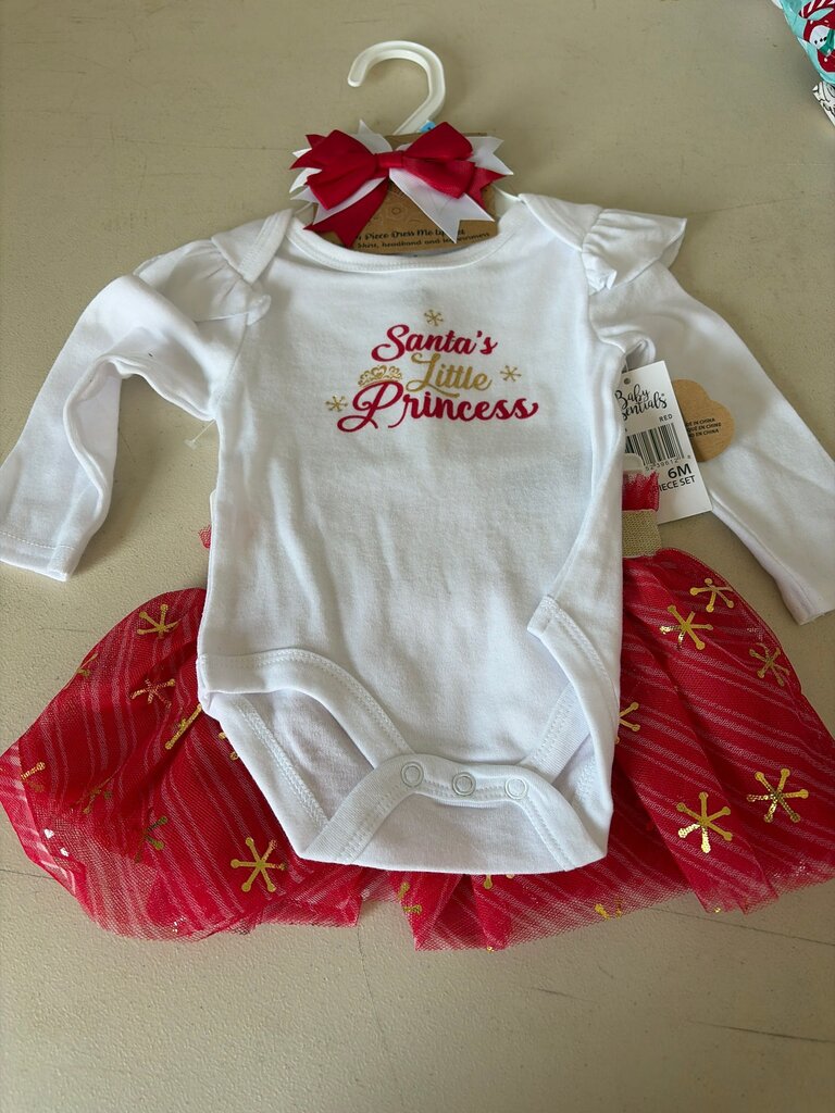 Baby Essentials Santa's Little Princess 4 Piece Set