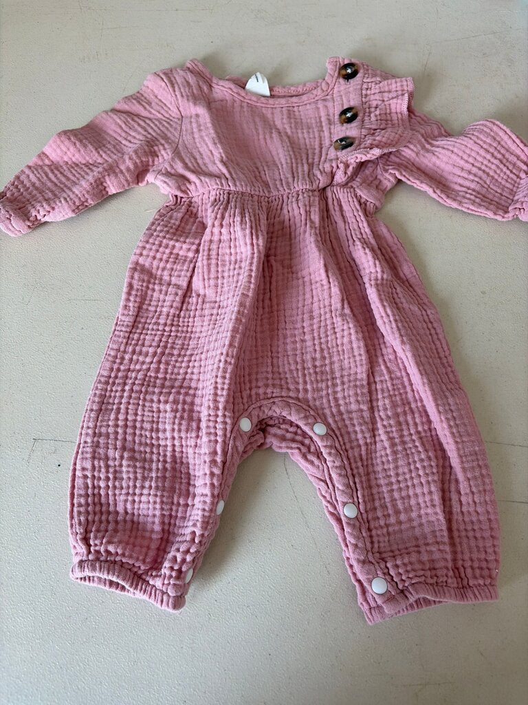 Pink Ruffled Baby Romper