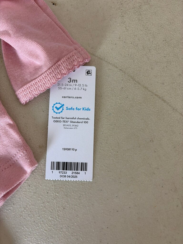 Carter's 3M Pink Toddler Outfit with Printed Pants
