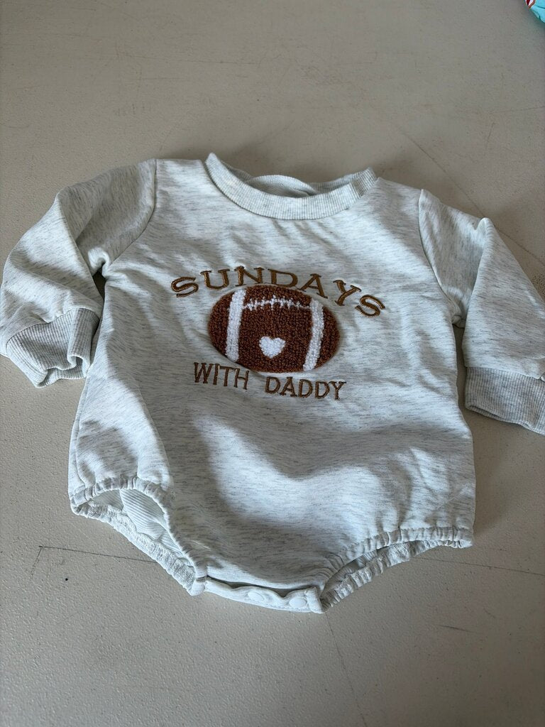 Sundays With Daddy Football Baby Bodysuit