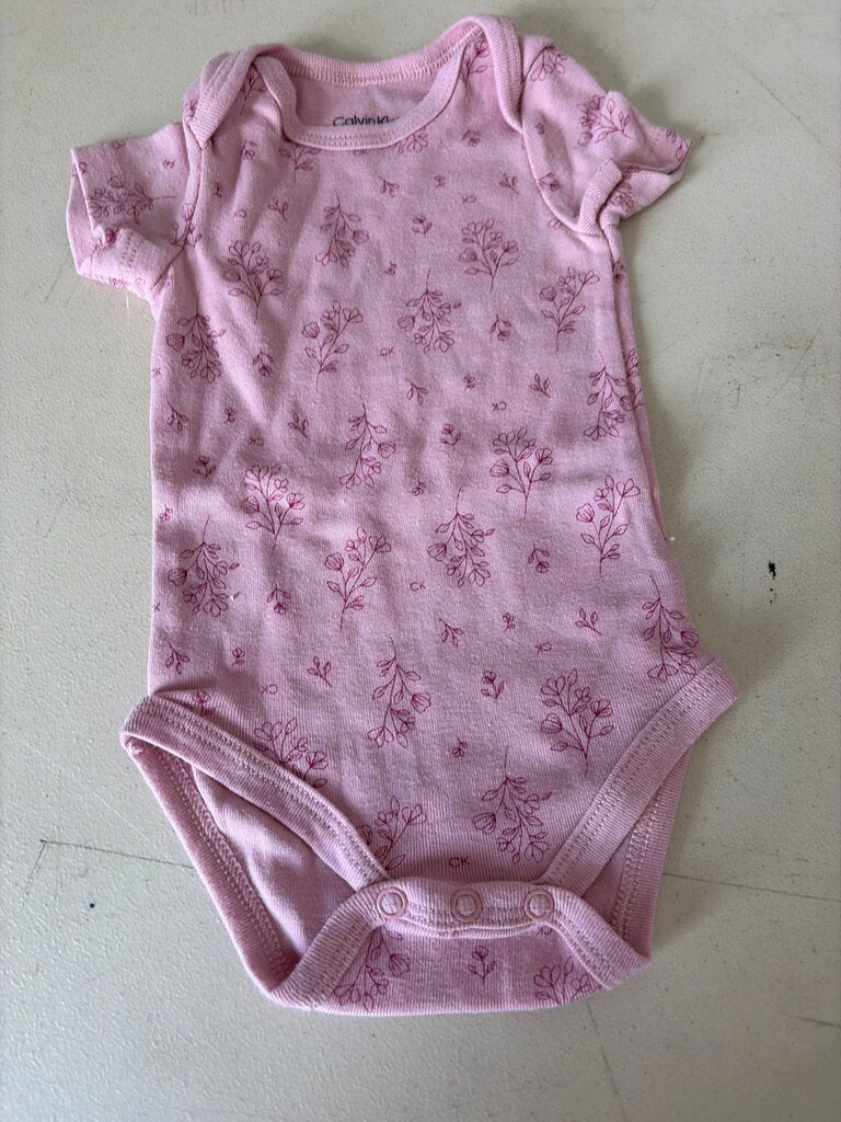 Calvin Klein Floral Print Baby Bodysuit