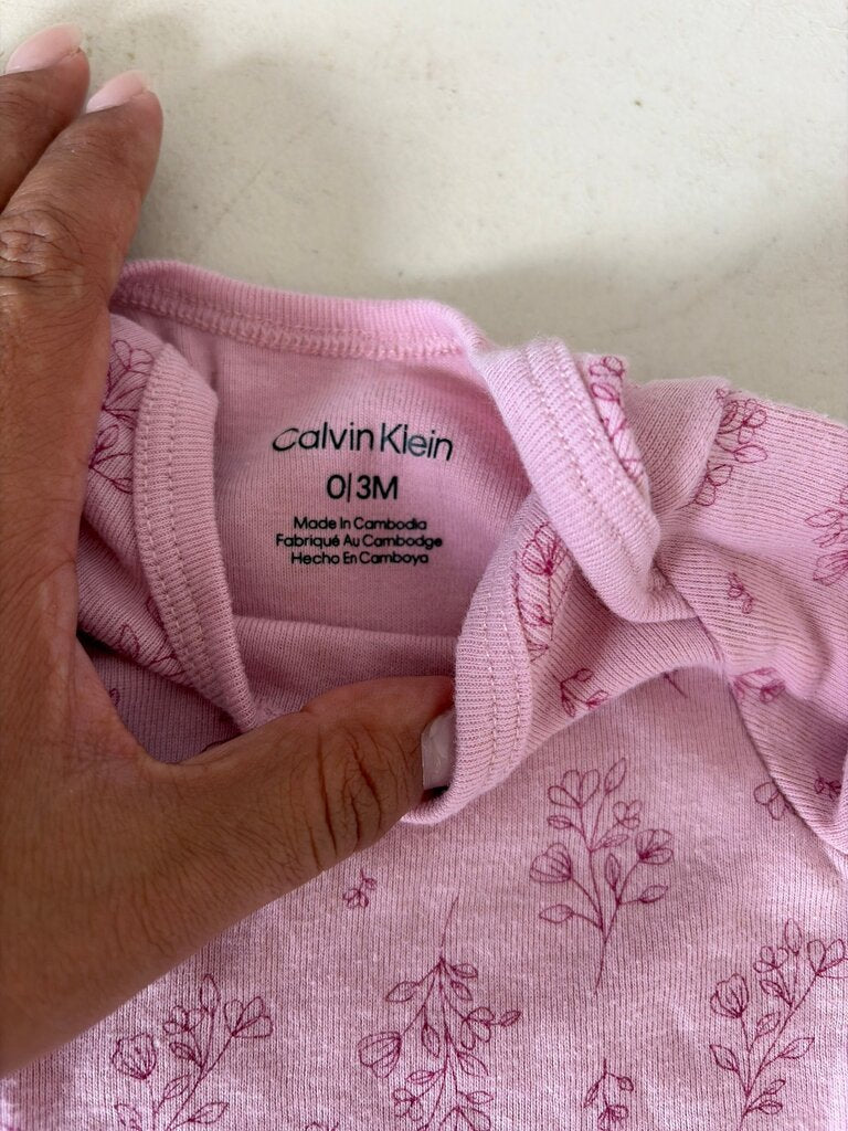 Calvin Klein Floral Print Baby Bodysuit