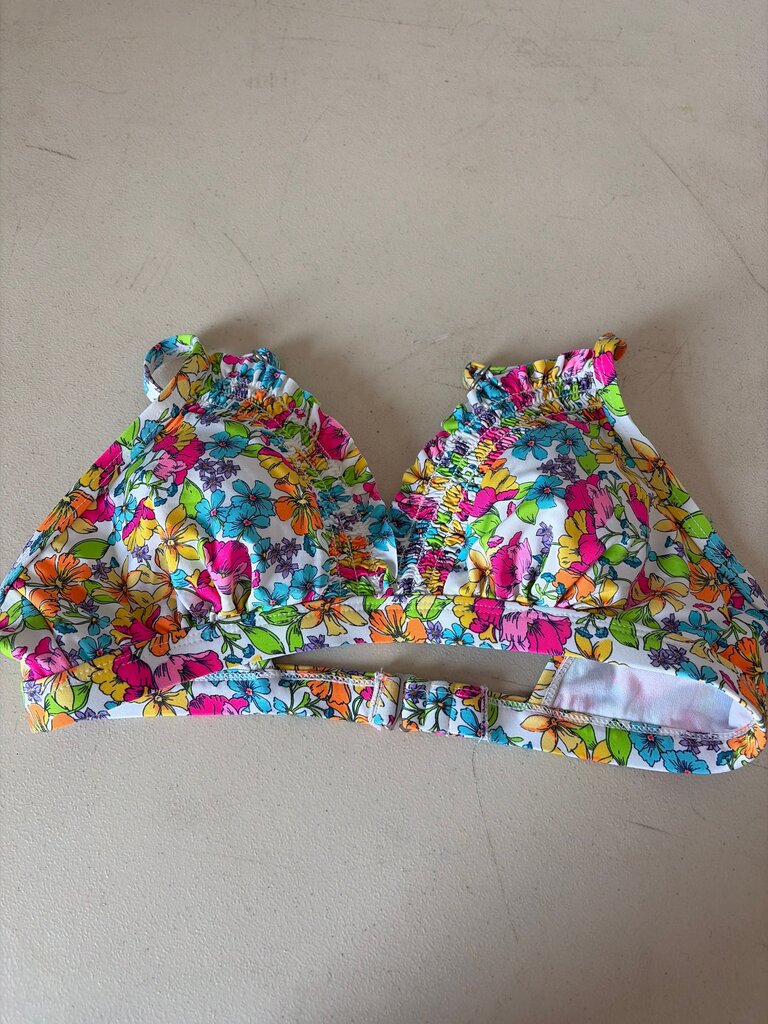 Multicolored Floral Print Swim Top