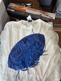 Live Love Gameday Women's Blue Sequin Football Shirt