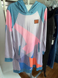 Colorful Hooded Tunic