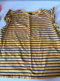 Striped Yellow and Navy Blue Top