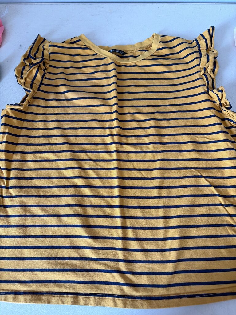 Striped Yellow and Navy Blue Top