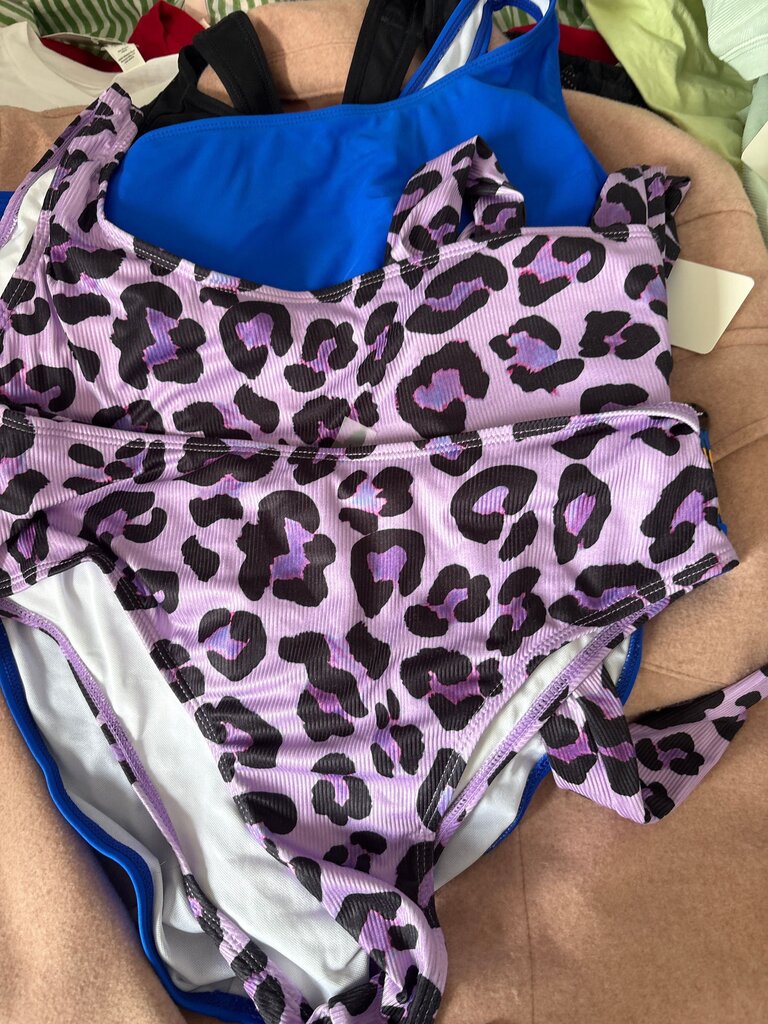 Purple Leopard Print Swimsuit
