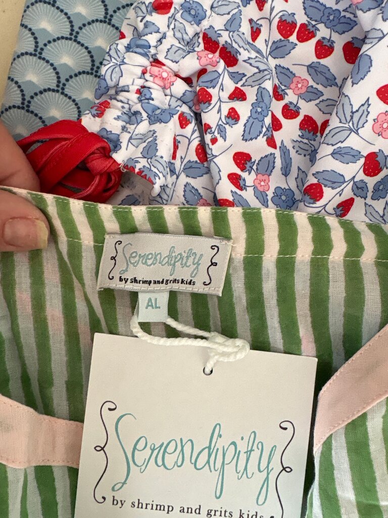 Serendipity Green and Pink Striped Dress