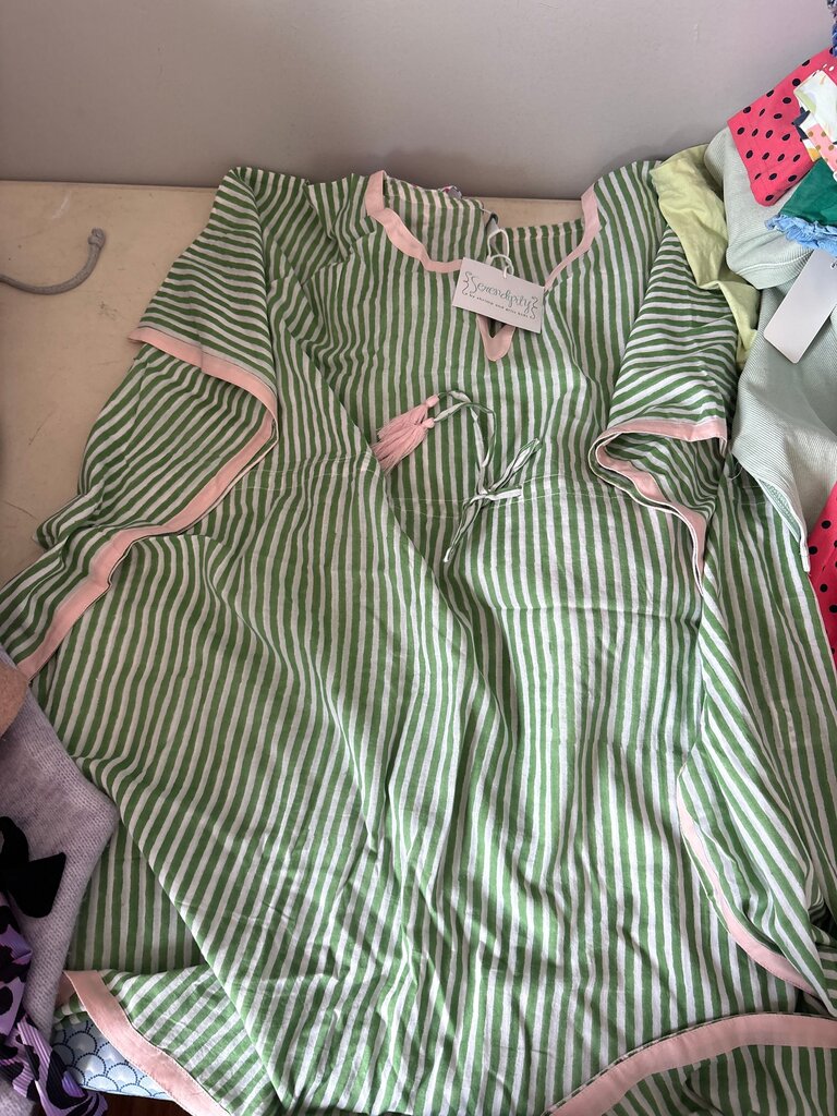 Serendipity Green and Pink Striped Dress