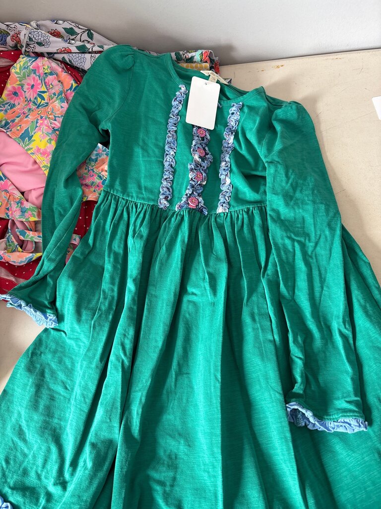 Matilda Jane Green Dress with Floral Accents