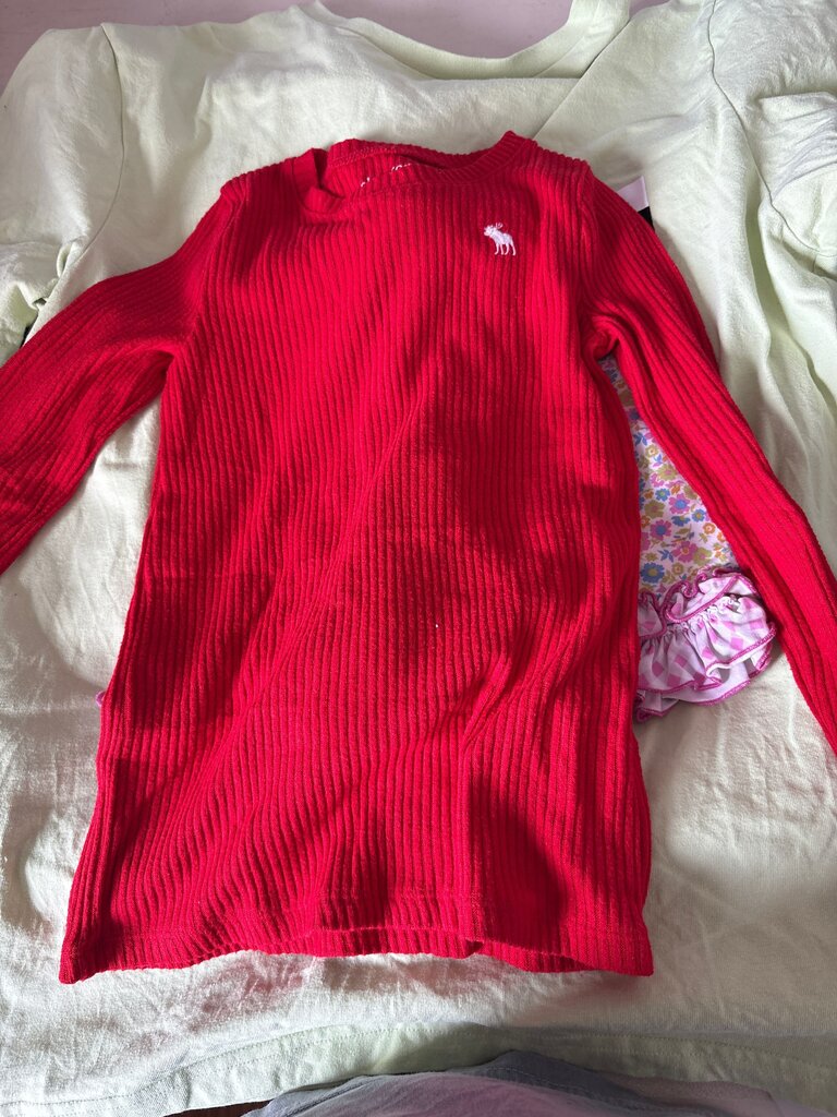Abercrombie Kids Red Ribbed Sweater