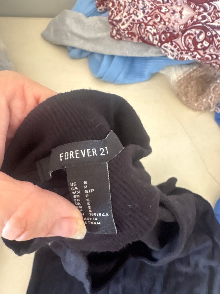 Forever 21 Black Ribbed Dress