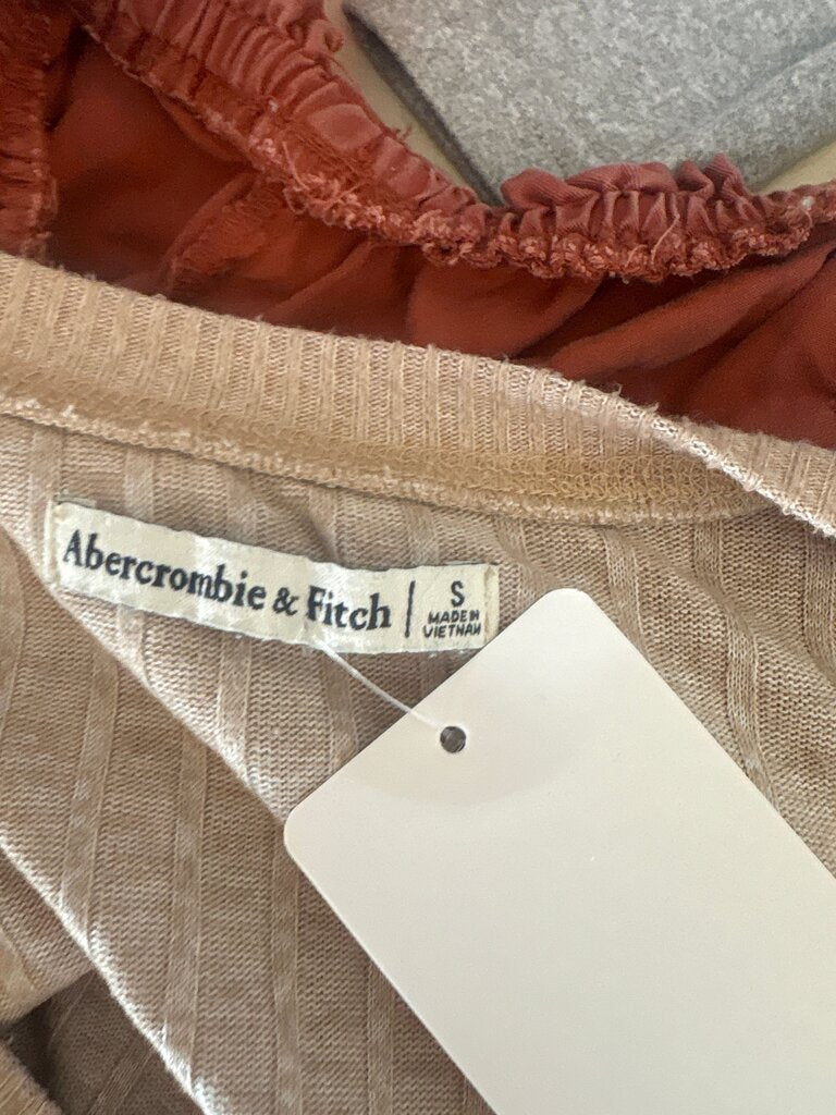 Abercrombie & Fitch Women's Ribbed Long Sleeve Top