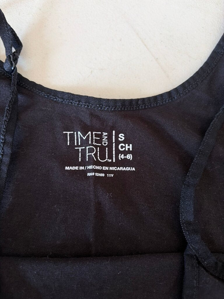 TIME AND TRU Girls' Camisole Black Size Small