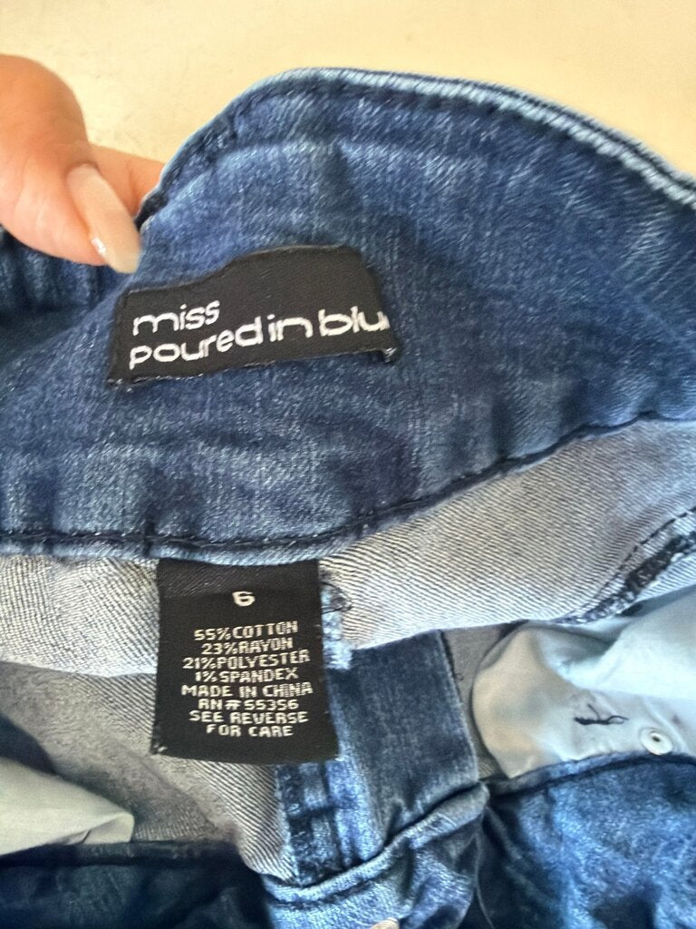 Miss Poured In Blue Denim Pants