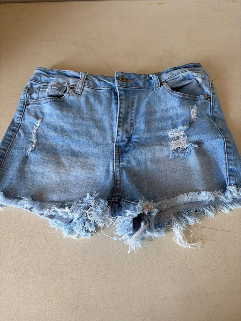 Wax Jean Distressed Denim Shorts