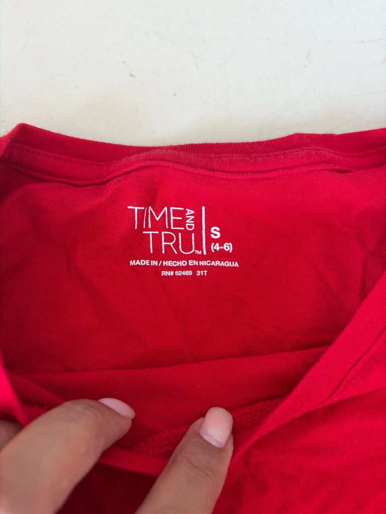 Time and Tru Red Long Sleeve Shirt