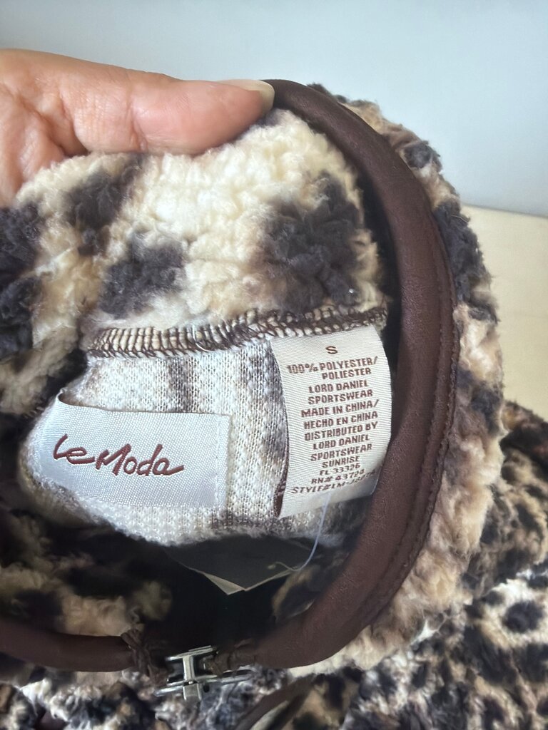 Leopard Print Fleece Pullover