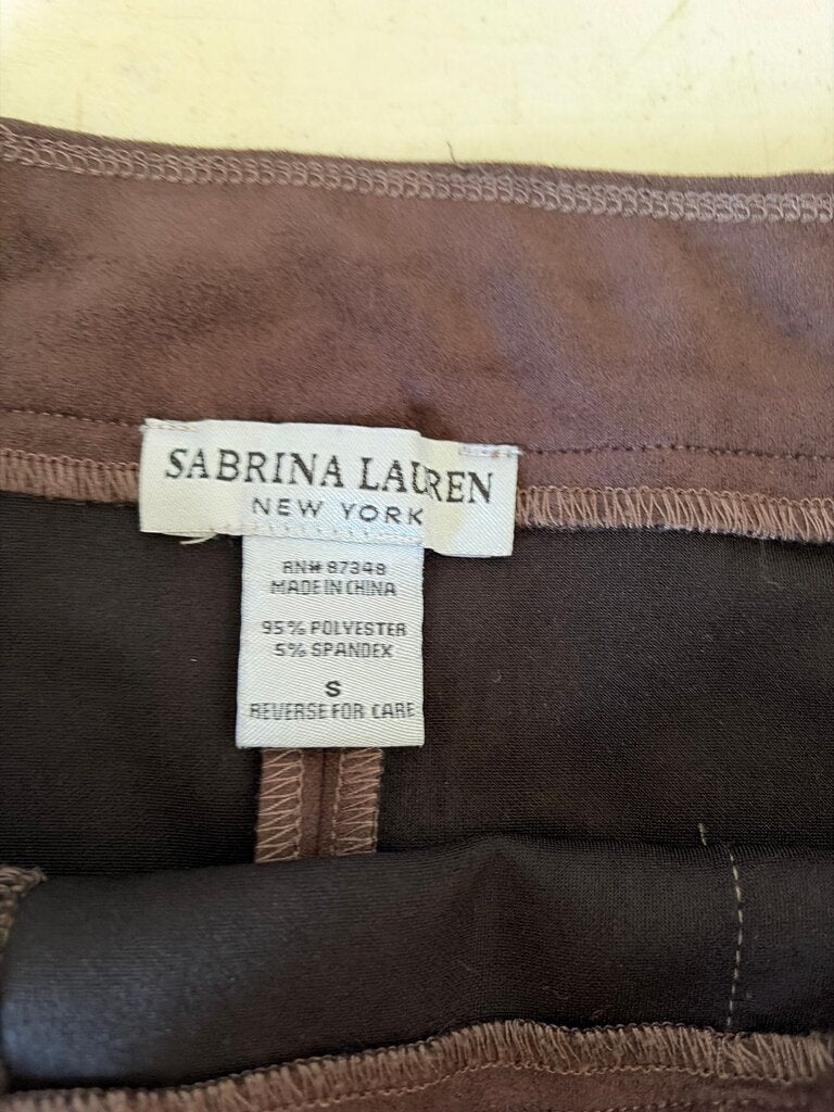 Sabrina Lauren Brown Suede Skirt