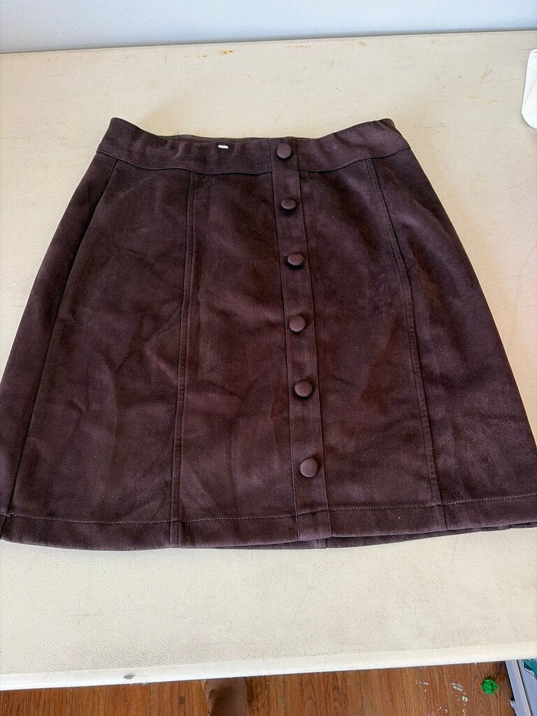 Sabrina Lauren Brown Suede Skirt