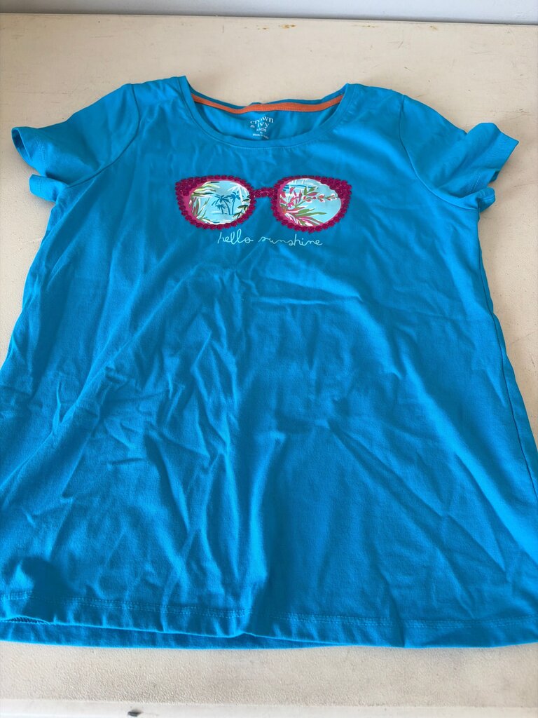 Crown & Ivy Kids Blue Sunglasses Graphic T-Shirt