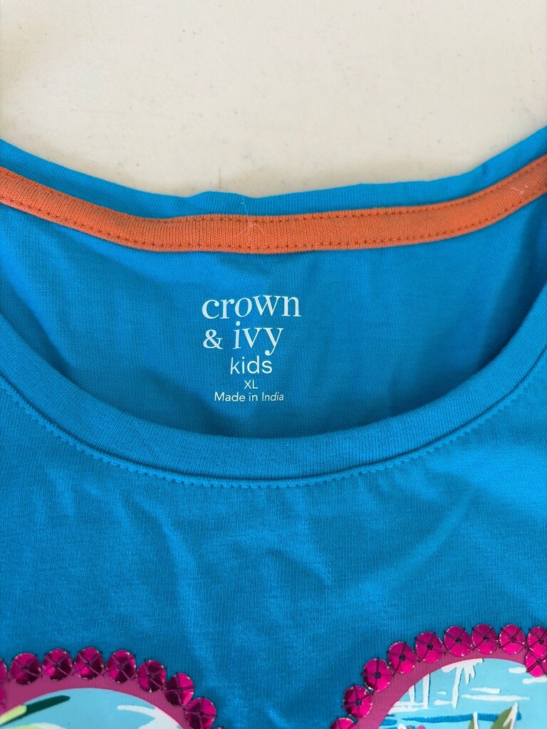 Crown & Ivy Kids Blue Sunglasses Graphic T-Shirt