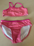 Girls' Pink Leopard Print Swimsuit