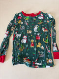 Holiday Pajama Top with Pets Design