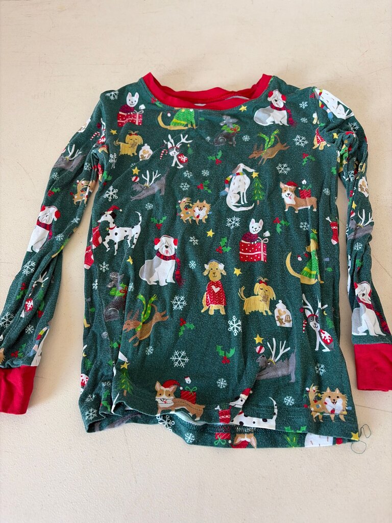 Holiday Pajama Top with Pets Design