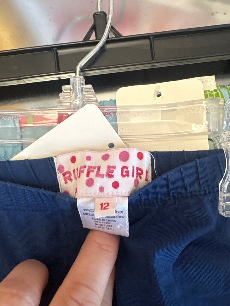 Ruffle Girl Navy Blue Shorts