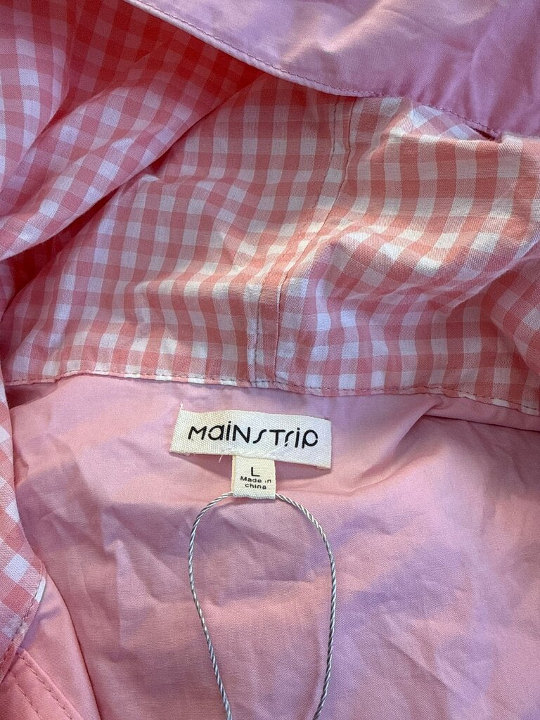 Mainstrip Women's Pink Gingham Rain Pullover