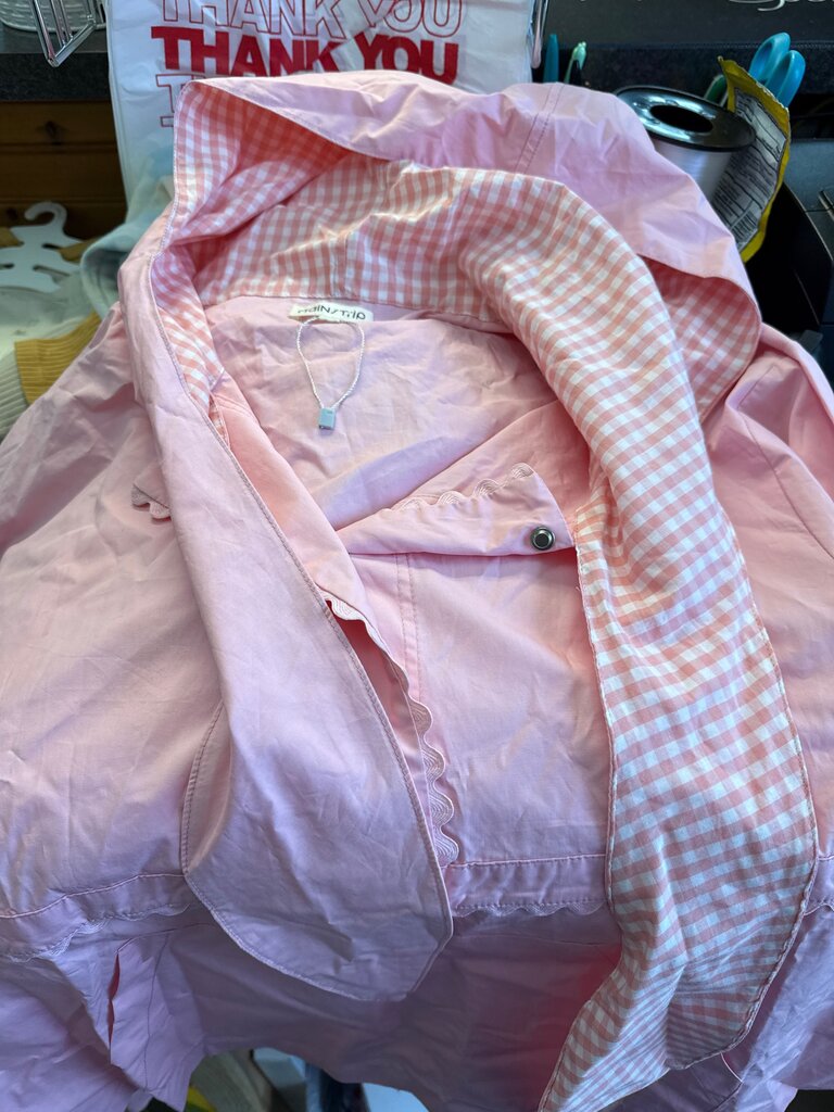 Mainstrip Women's Pink Gingham Rain Pullover