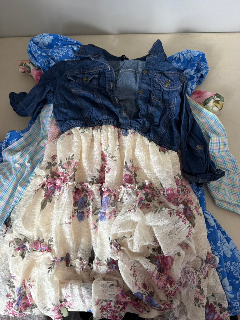 Denim Jacket with Floral Dress