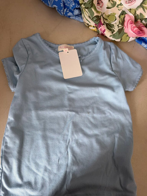 btween Blue Ribbed Top
